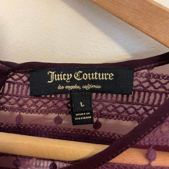 Juicy Couture Burgundy Maroon Dress Size Large - Picture 2 of 6